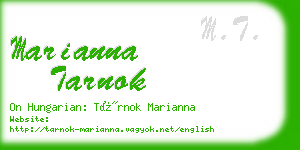 marianna tarnok business card